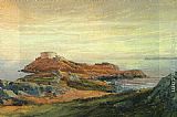 Richard Ansdell Paintings - Fort Dumpling, Jamestown by William Trost Richards